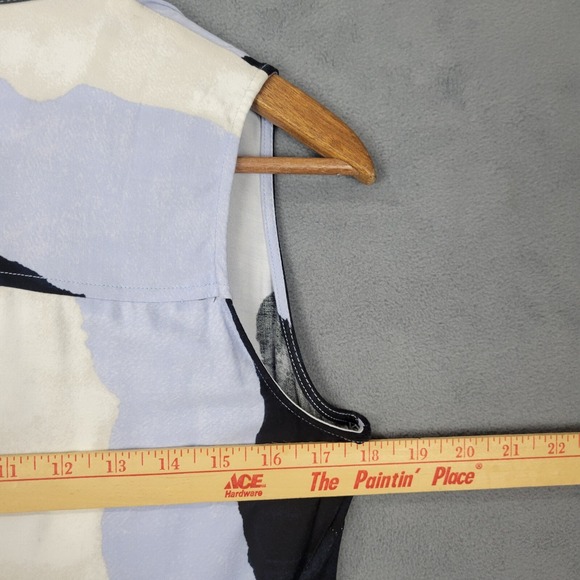 Nic+Zoe Shirt Dress Womens Petite S Multicolor Geometric Sleeveless Button-Front - Picture 6 of 7